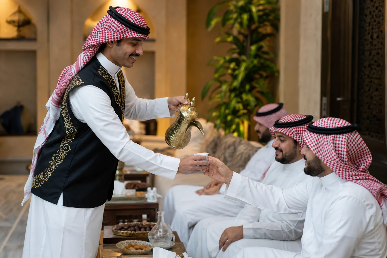 قهوجين في الرياض: ضيافة مرتبة تبدأ من اختيار الفريق المناسب